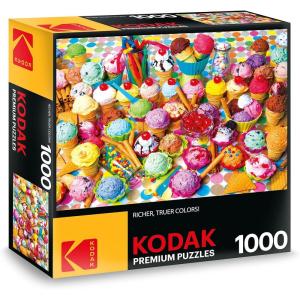 RoseArt – Kodak Premium – 50’s Diner – 1000 Piece Jigsaw Puzzle for Adults(Variety of Colorful Ice)