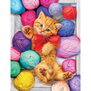 RoseArt – Kodak Premium – Cuddly Yarn Box – 100 Piece Jigsaw Puzzle for Adults