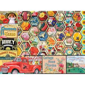 RoseArt – Kodak Premium – Love is Everywhere – 1000 Piece Jigsaw Puzzle for Adults(Honeycomb Flowers and Seeds)