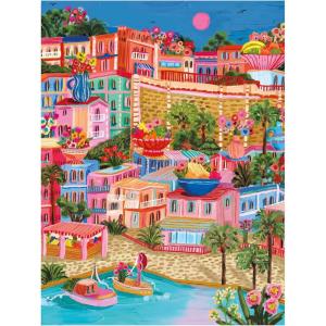 RoseArt – Millie Illustrates – Amsterdam 300 Piece Jigsaw Puzzle – Vibrant Cityscape Artwork, Fun & Challenging Puzzle for Adults(Marseille)