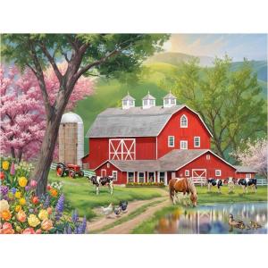 RoseArt – Puzzle Collector – Country Compilation – 300XL Piece Jigsaw Puzzle for Adults(Spring Morning Moments)
