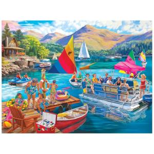 Roseart – Bigelow Illustrations – Lemonade On The Lawn – 500 Piece Jigsaw Puzzle for Adults(Boater’s Lake)