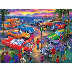Roseart – Bigelow Illustrations – Lemonade On The Lawn – 500 Piece Jigsaw Puzzle for Adults(California Car Show)