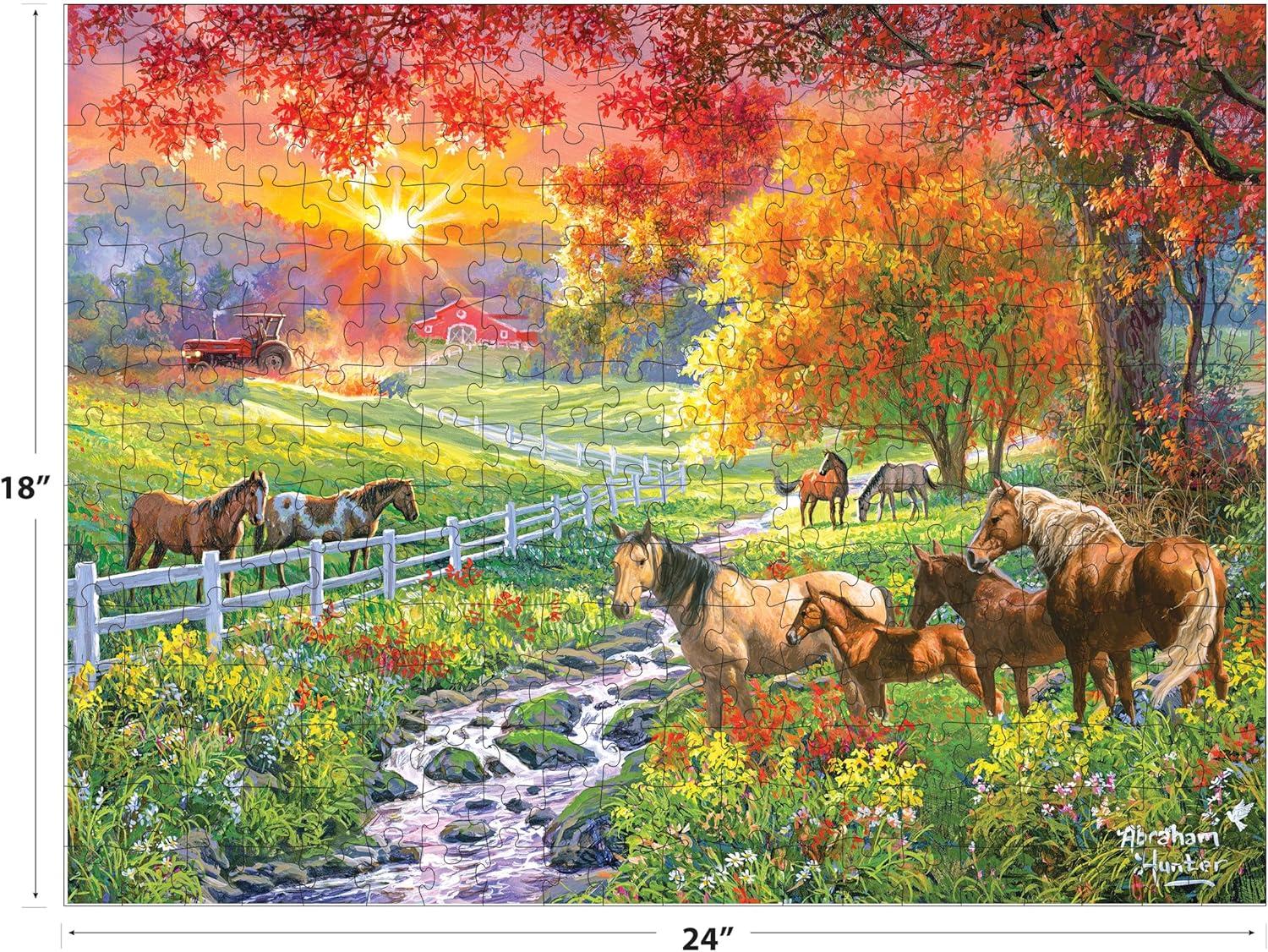 image:imageRoseArt Abraham Hunter September Pasture 300 Piece Jigsaw Puzzle for Adults