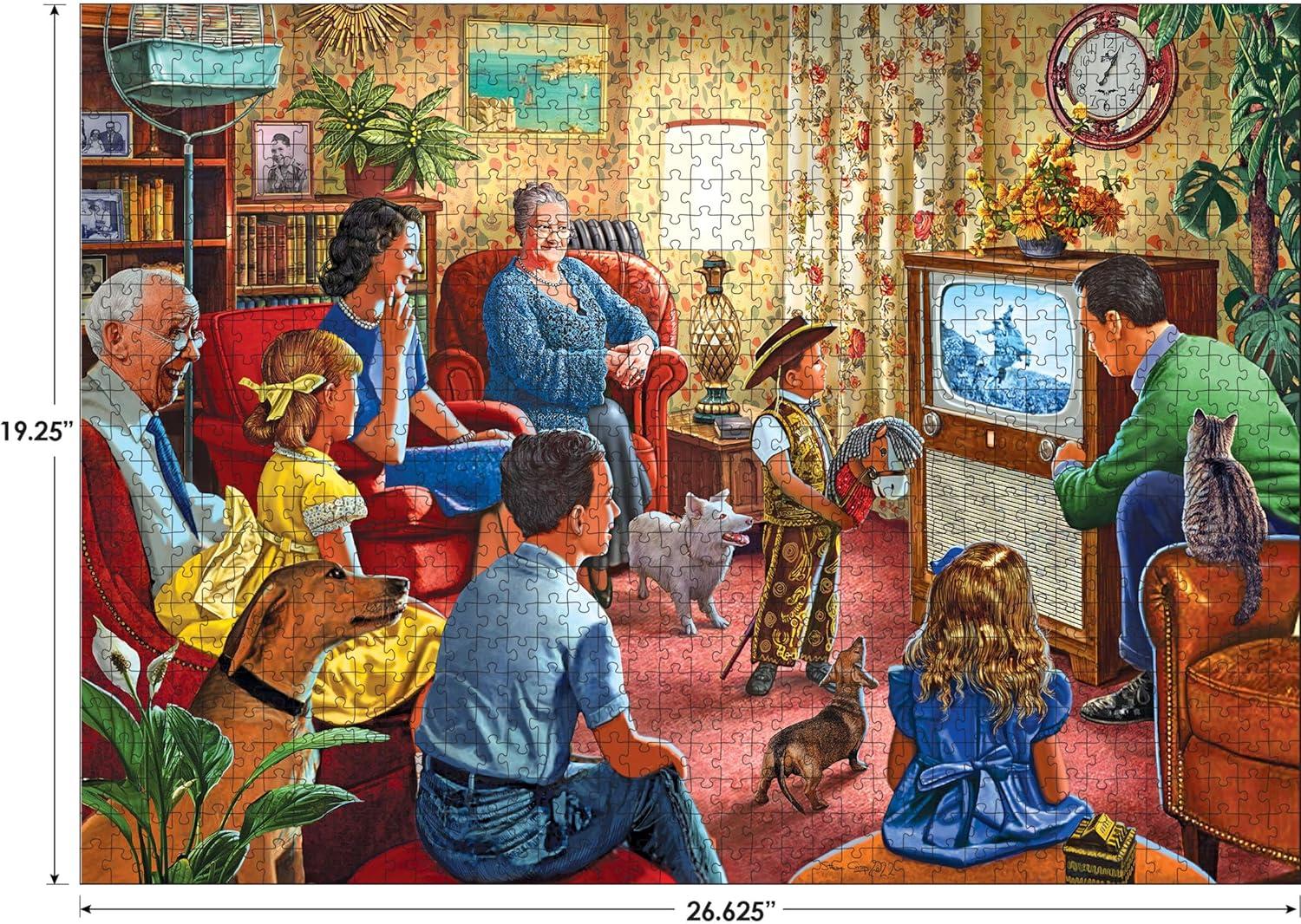 image:imageRoseArt Back to The Past Fun Park Motel 1000 Piece Jigsaw Puzzle for AdultsFamily Night Television