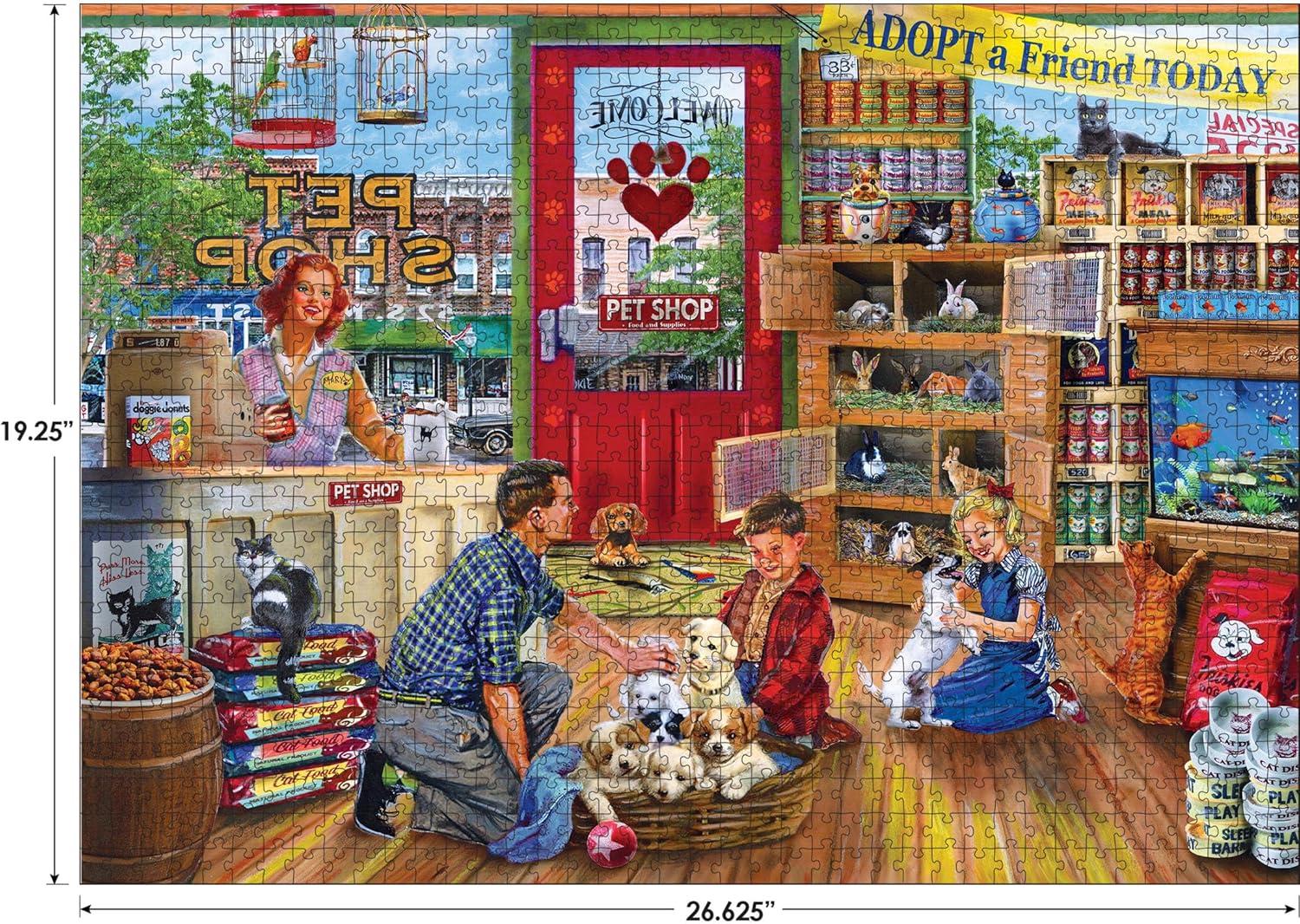 image:imageRoseArt Back to The Past Fun Park Motel 1000 Piece Jigsaw Puzzle for AdultsPet Store Friends