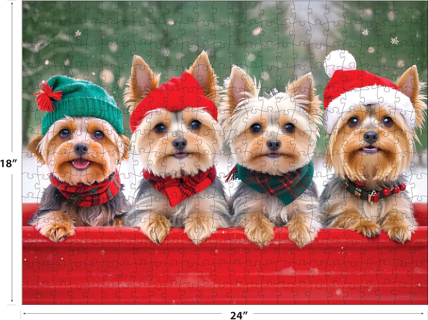 image:imageRoseArt Kodak Premium Christmas Magic 1000 Piece Jigsaw Puzzle for AdultsYorkie Holidays