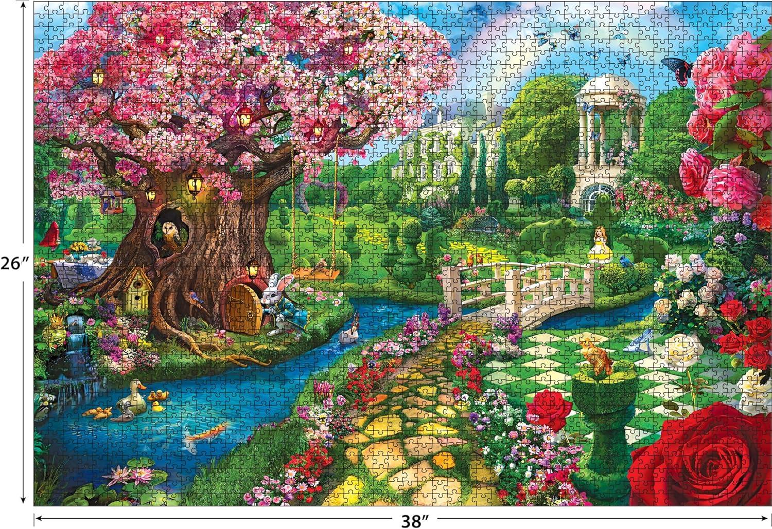 image:imageRoseArt Kodak Premium Spring Garden 2000 Piece Jigsaw Puzzle Alice in Wonderland Puzzle for Adults