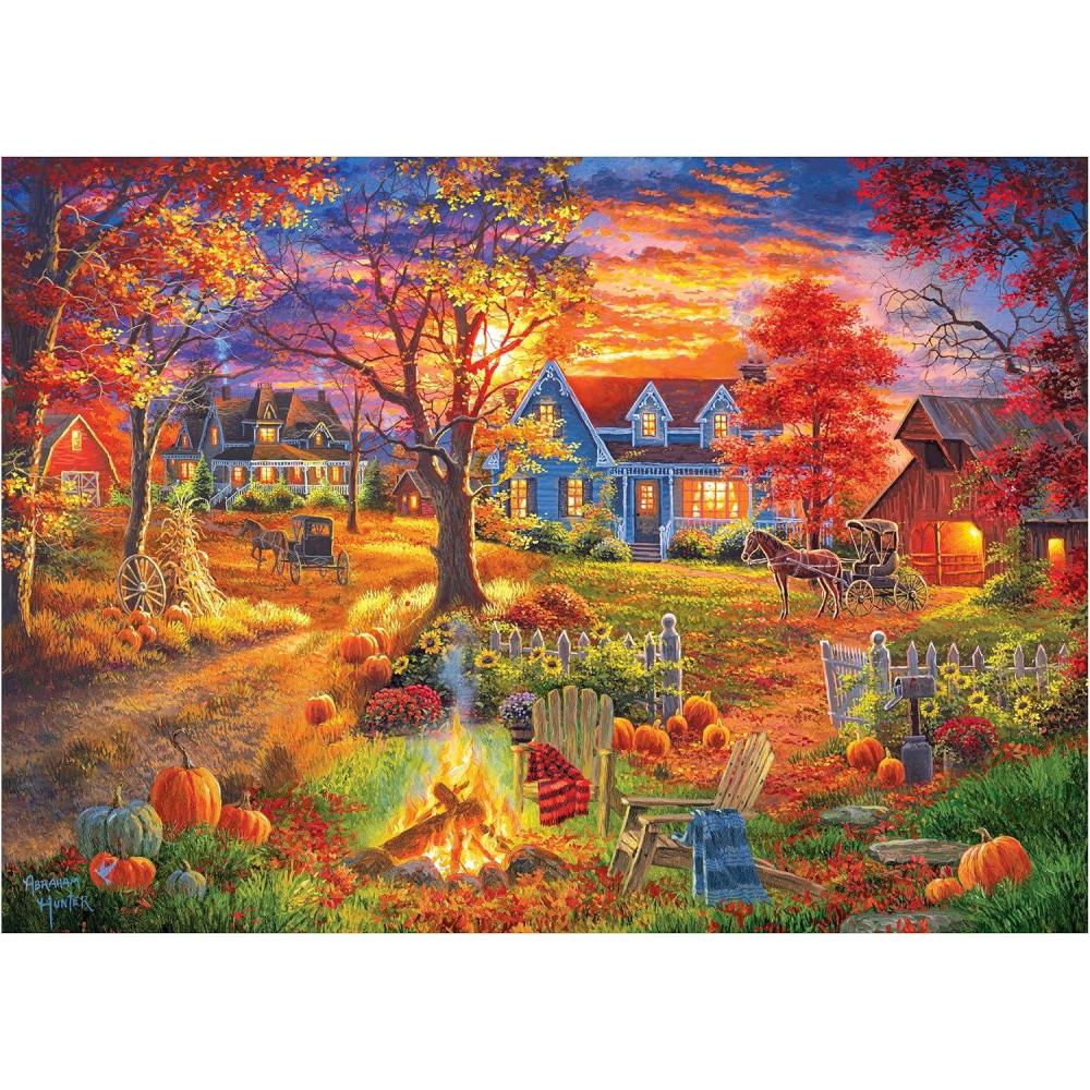 image:imageRoseArt Abraham Hunter Autumn Village 3000 Piece Jigsaw Puzzle
