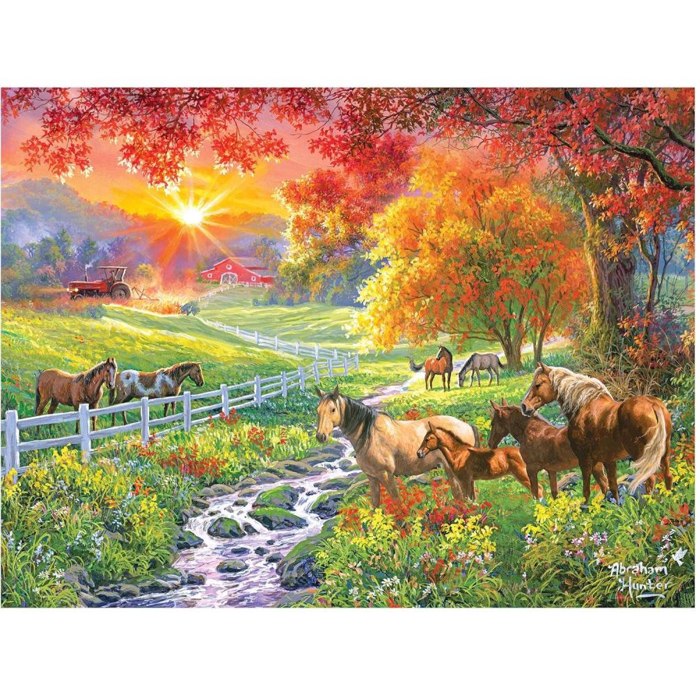 image:imageRoseArt Abraham Hunter September Pasture 300 Piece Jigsaw Puzzle for Adults