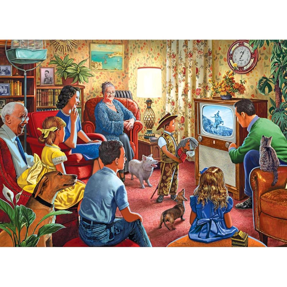 image:imageRoseArt Back to The Past Fun Park Motel 1000 Piece Jigsaw Puzzle for AdultsFamily Night Television