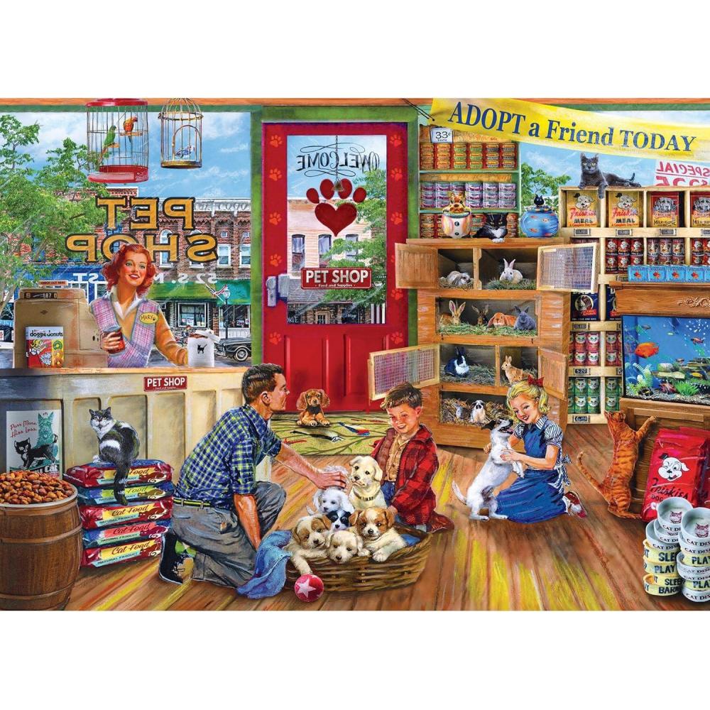 image:imageRoseArt  Back to The Past  Fun Park Motel  1000 Piece Jigsaw Puzzle for AdultsPet Store Friends