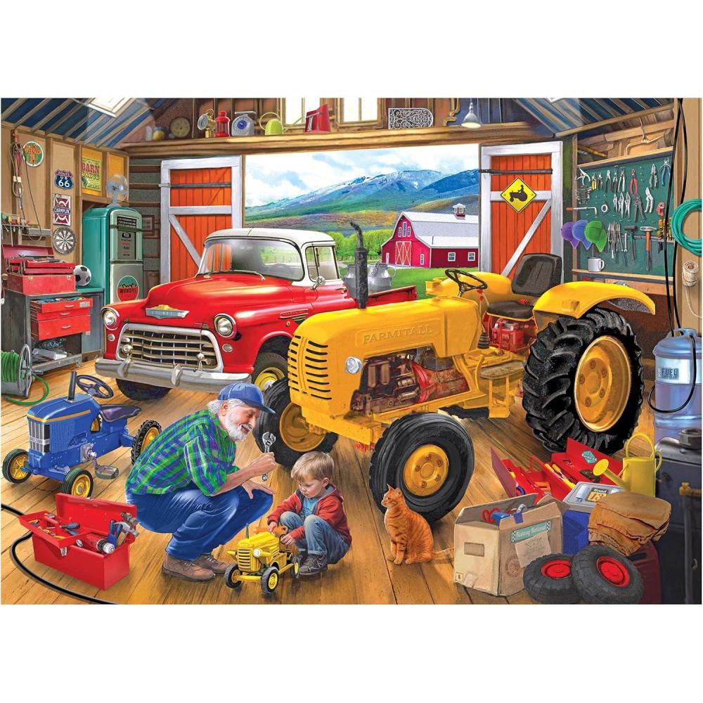 image:imageRoseArt Bigelow Country Harvest Market 1000 Piece Jigsaw Puzzle Autumn Farm Market Puzzle for AdultsGrandpas Garage