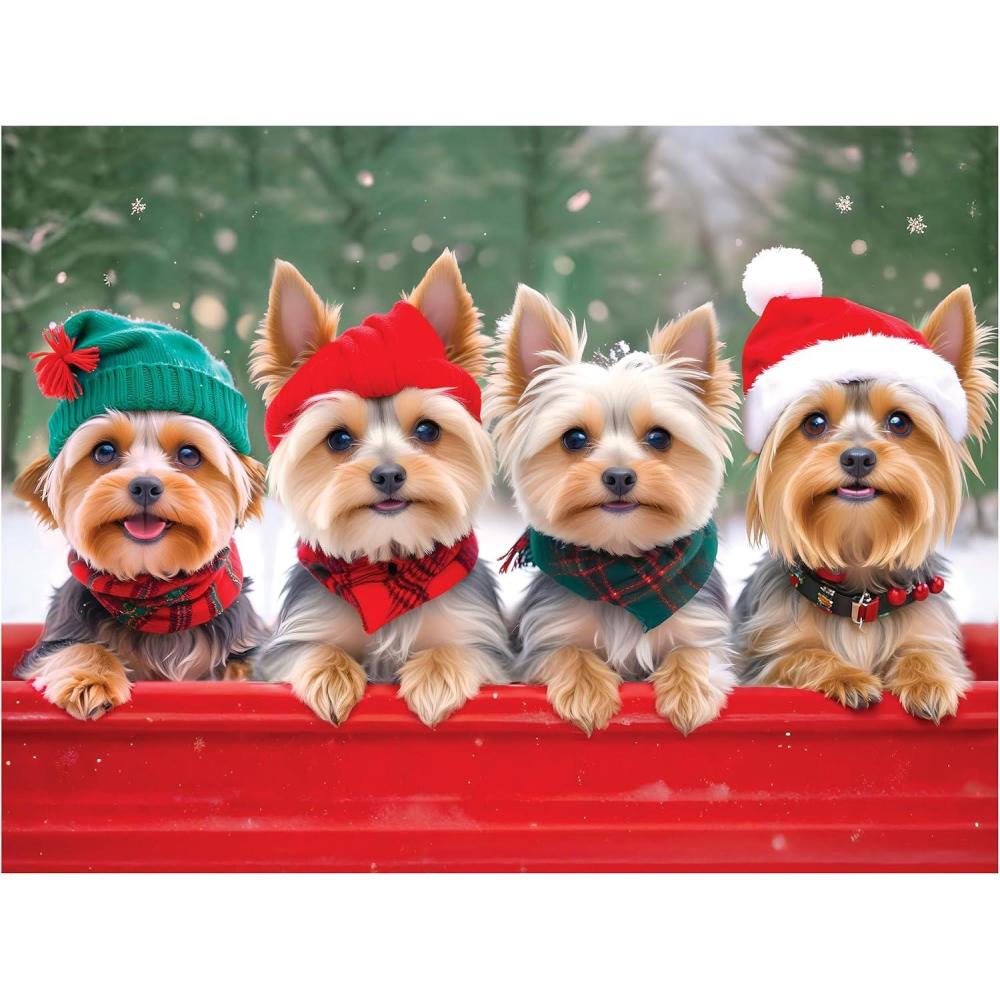 image:imageRoseArt  Kodak Premium  Christmas Magic  1000 Piece Jigsaw Puzzle for AdultsYorkie Holidays