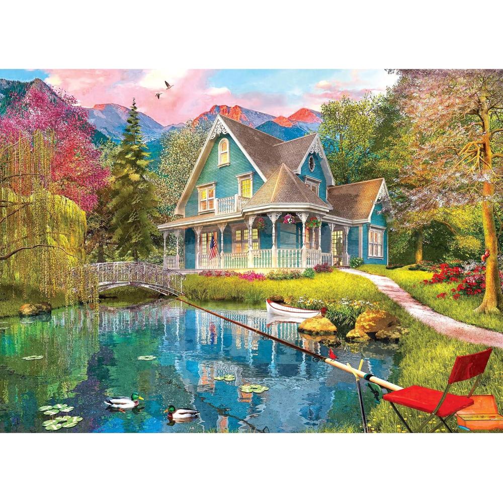 image:imageRoseArt  My Happy Place  Charles Harbor  1000 Piece Jigsaw Puzzle for AdultsFishing Retreat