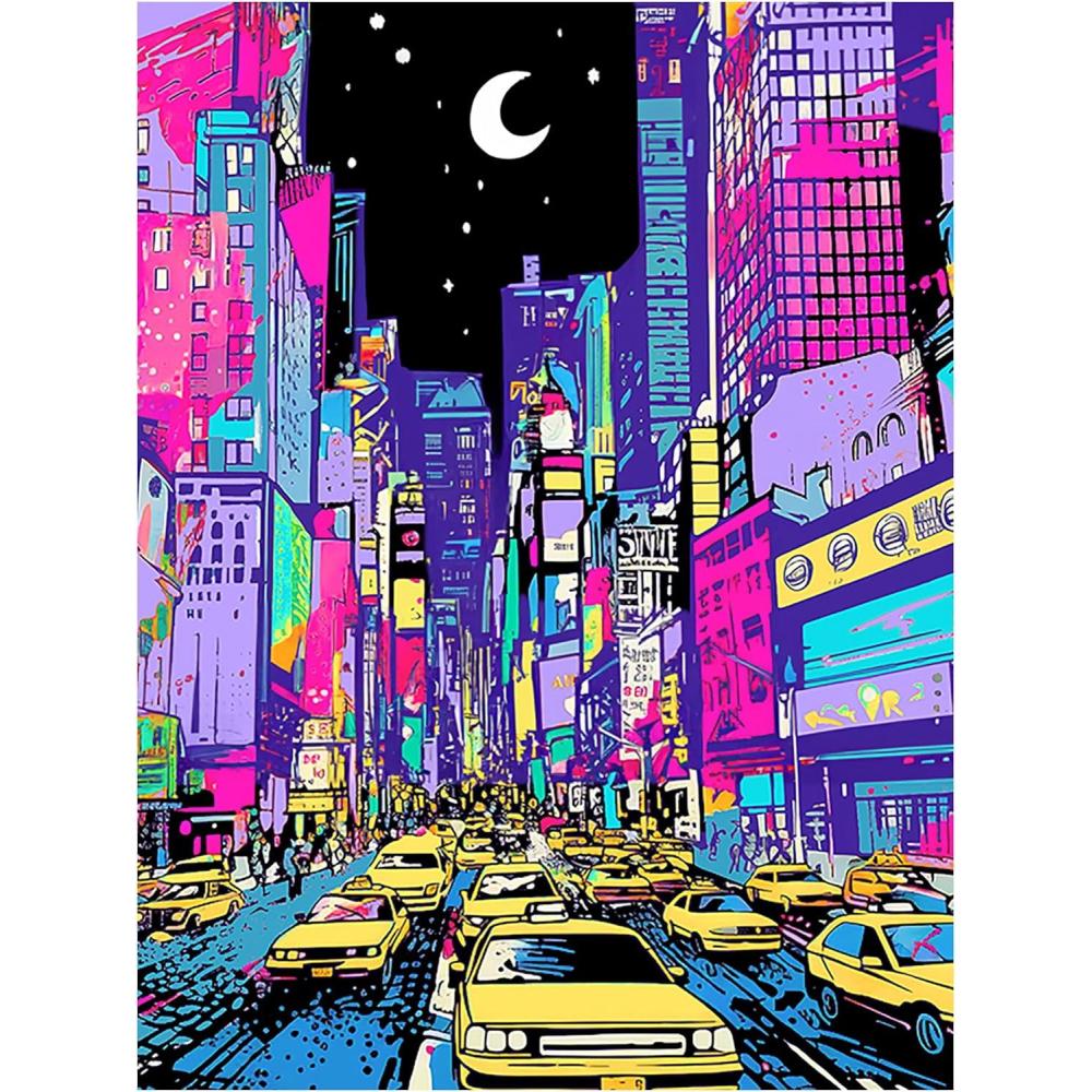 image:imageRoseArt Neon Brights 1980s 500 Piece Jigsaw Puzzle RetroInspired Vibrant Neon Colors Ages 12 and UpNeon NYC
