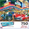 RoseArt – Back to The Past – Dancing at The Diner – 750 Piece Jigsaw Puzzle for Adults(Rollerskate Drive in Diner)