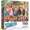 RoseArt – Back to The Past – Dancing at The Diner – 750 Piece Jigsaw Puzzle for Adults(Soad and Ice Cream Parlor)