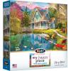 RoseArt – My Happy Place – Charles Harbor – 1000 Piece Jigsaw Puzzle for Adults(Fishing Retreat)