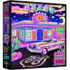 RoseArt – Neon Brights – 1980s – 500 Piece Jigsaw Puzzle, Retro-Inspired, Vibrant Neon Colors, Ages 12 and Up(Route 66 Night)