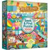 RoseArt – Seek & Find – Paris Perfume Shop – 1000 Piece Jigsaw Puzzle for Adults, Hidden Object Puzzle, Elegant Boutique Scene, Premium Puzzle with Bonus Poster(Beach Souvenir Shop)