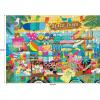 RoseArt – Seek & Find – Paris Perfume Shop – 1000 Piece Jigsaw Puzzle for Adults, Hidden Object Puzzle, Elegant Boutique Scene, Premium Puzzle with Bonus Poster(Beach Souvenir Shop)