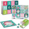 RoseArt Holiday Advent Calendar Jigsaw Puzzle 2025 Christmas Puzzle – 12 Individual Puzzles Each Measuring 7.5″x 7.5″ – 600 Pieces Total