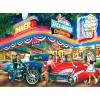 RoseArt – Back to The Past – Dancing at The Diner – 750 Piece Jigsaw Puzzle for Adults(Rollerskate Drive in Diner)