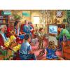 RoseArt – Back to The Past – Fun Park Motel – 1000 Piece Jigsaw Puzzle for Adults(Family Night Television)