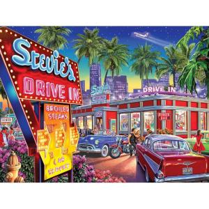 RoseArt – Back to The Past – Dancing at The Diner – 750 Piece Jigsaw Puzzle for Adults(Stevie’s Diner)