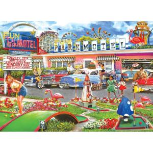 RoseArt – Back to The Past – Fun Park Motel – 1000 Piece Jigsaw Puzzle for Adults(Fun Park Motel)