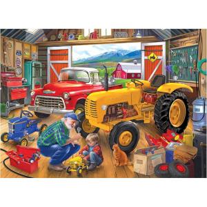 RoseArt – Bigelow Country – Harvest Market 1000 Piece Jigsaw Puzzle, Autumn Farm Market Puzzle for Adults(Grandpa’s Garage)