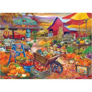 RoseArt – Bigelow Country – Harvest Market 1000 Piece Jigsaw Puzzle, Autumn Farm Market Puzzle for Adults(Harvest Market)