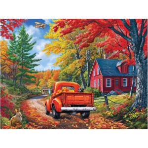 RoseArt – Kodak – Maine Road 350 Piece Jigsaw Puzzle, Scenic Autumn Landscape Puzzle for Adults(Maine Road)