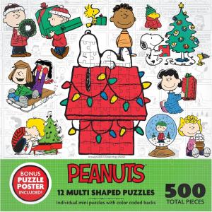 RoseArt – Mini Shaped – Cheetos – 500 Piece Jigsaw Puzzles for Adults(Peanuts Holiday Friends)