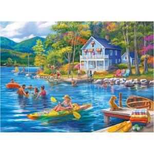 Roseart – Kodak Premium – Ranch Pickup – 1000 Piece Jigsaw Puzzle for Adults(Lake Swimming)