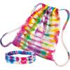 CRA-Z-Art Shimmer ‘n Sparkle Tie Dye Fashion Tote and Headband Craft Kit,Blue/Pink, Small