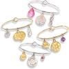 Cra-Z-Art Shimmer ‘N Sparkle Friendship Charm Bracelets, Trendy Bangle Bracelets, BFF Bracelet Set for Ages 6 and Up(Trendy Charm)