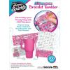 Shimmer ‘n Sparkle ABC Bead & Wear Bracelet Set with 20oz Tumbler – Make 6 Alphabet Bead Bracelets and Decorate Your 20oz Tumbler with Sticker Alphabet Beads – Kids Water Bottle for School
