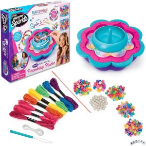 CRA-Z-Art Shimmer ‘N Sparkle 2-in-1 Spin & Bead Friendship Studio Bracelet Maker, Ages 8 and up