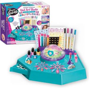 Cra-Z-Art Shimmer ‘N Sparkle Design ‘N Dazzle Nail Art Studio, Ultimate Nail Studio for Girls Ages 8 and Up
