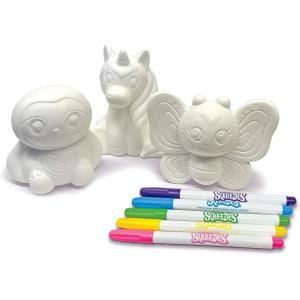Shimmer ‘n Sparkle CRA-Z-Squeezies Color Your Own Squeezie Fun – 3 Count Butterfly, Unicorn and Owl Arts and Crafts Activity for Ages 6 and Up