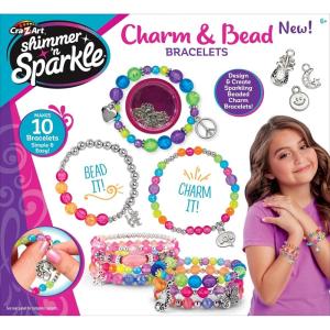 Shimmer ‘n Sparkle Charm & Bead Bracelet Maker by CRA-Z-Art – DIY Beaded Charm Friendship Bracelet Making Kit