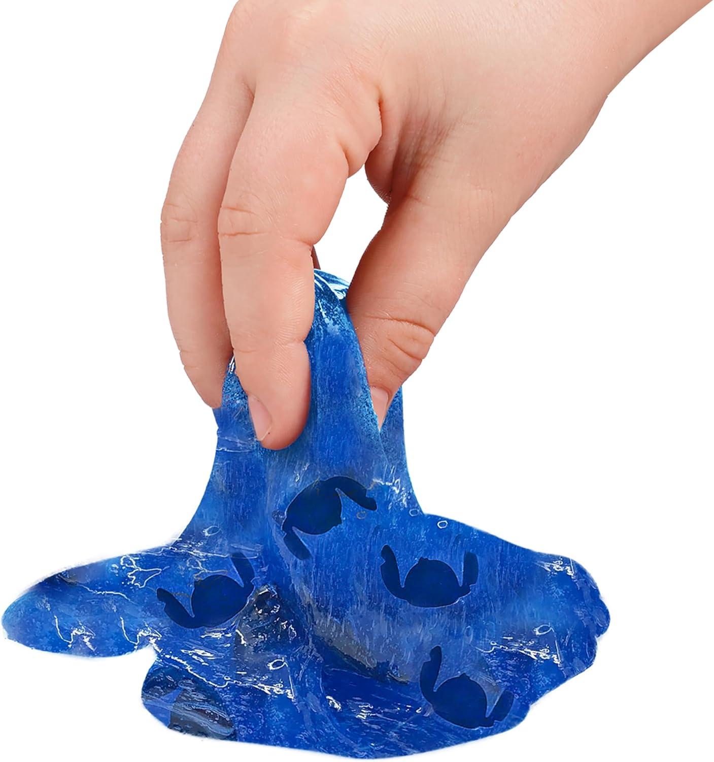 image:imageCRAZSlimy Stitch Slime Toy Glossy Stretchy Super Soft Smooth Blue Stitch Slime with Stitch Shaped Confetti MixIns for Boys and Girls Lilo and Stitch Kids Toy GiftStitch