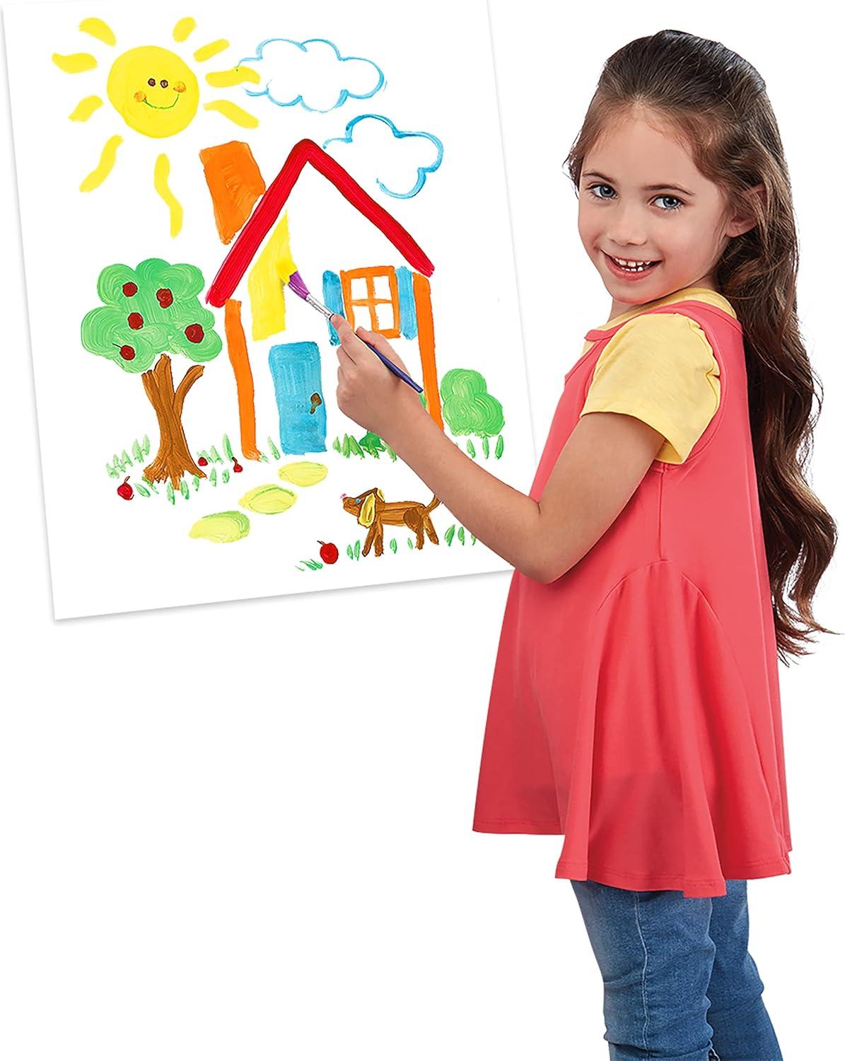 image:imageCraZArt Pastels Washable Tempera Paint For Kids Bulk Pack 10ct Assorted Soft Pastel Colors Tempera Paint Set 8oz each bottle Back To School Teachers SuppliesOriginal