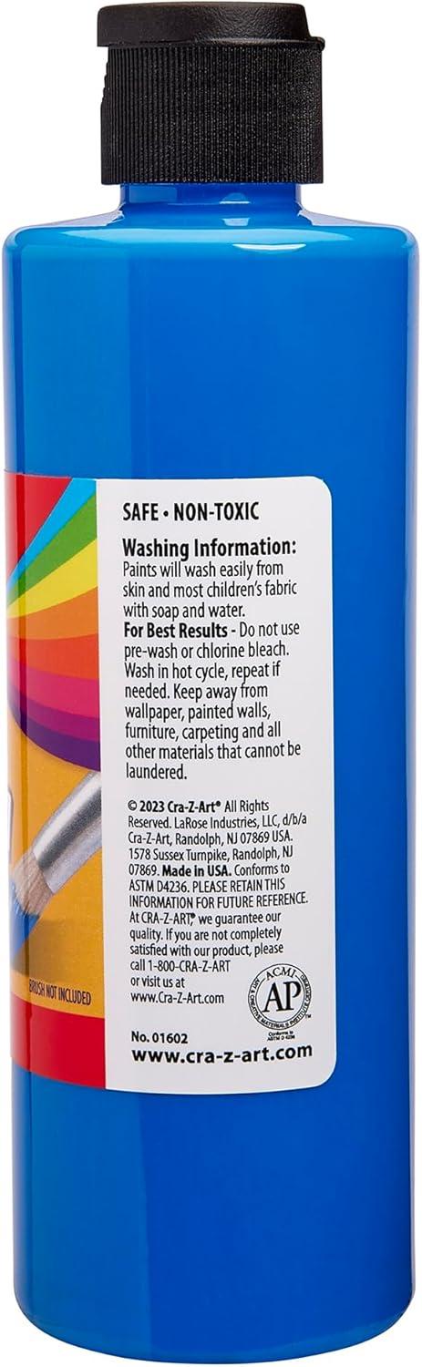 image:imageCraZArt Pastels Washable Tempera Paint For Kids Bulk Pack 10ct Assorted Soft Pastel Colors Tempera Paint Set 8oz each bottle Back To School Teachers SuppliesFluorescent