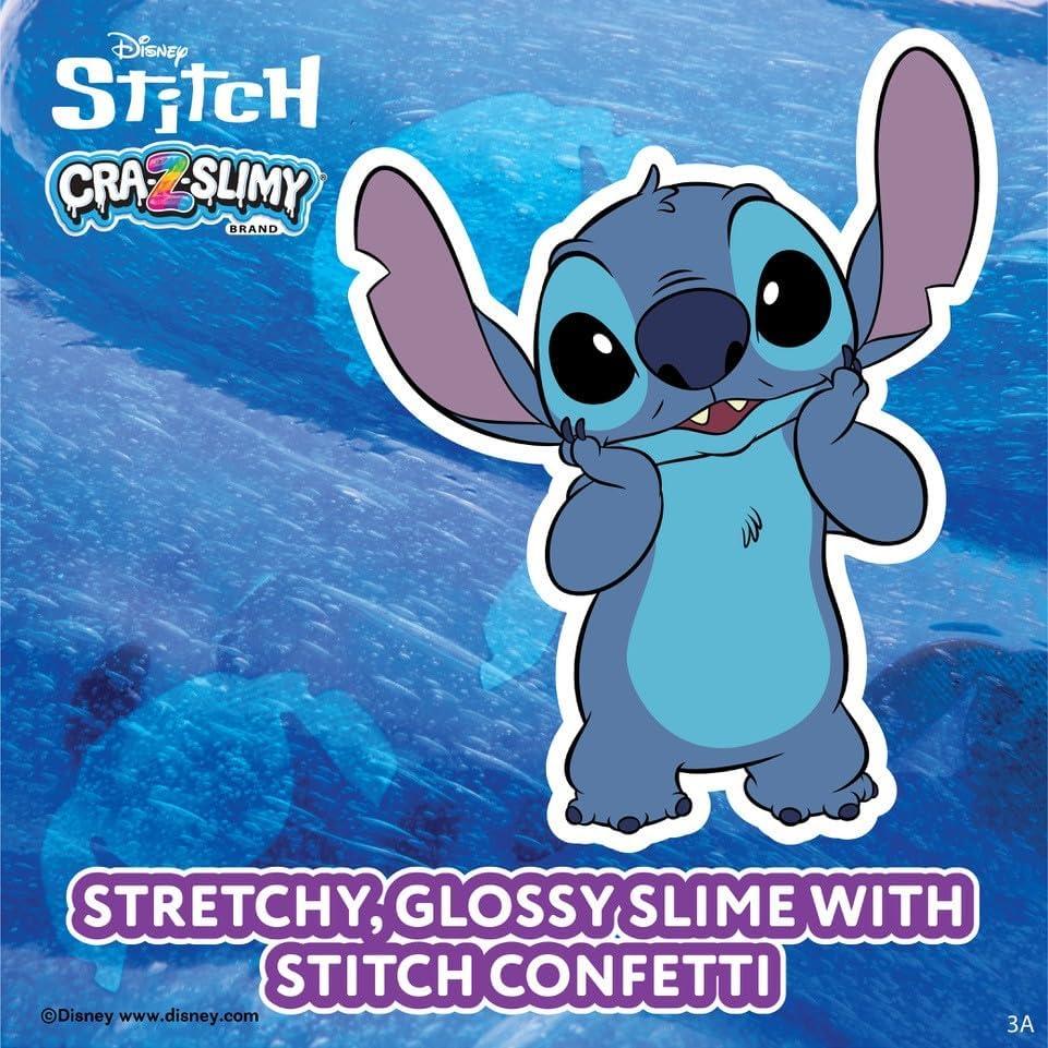 image:imageDisney Stitch Premium PreMade Slime 8 oz Glossy Stretchy Super Soft Blue Slime Stitch Shaped Confetti AddIns Great for Ages 6 amp Up