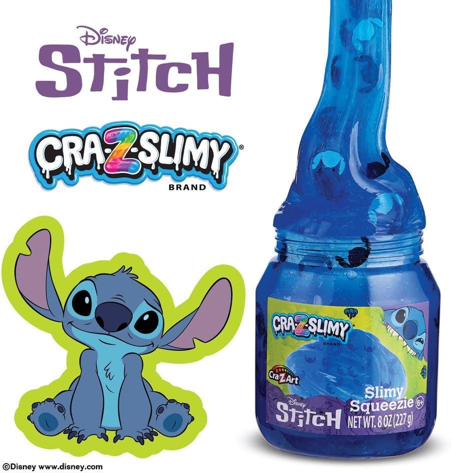 image:imageDisney Stitch Premium PreMade Slime 8 oz Glossy Stretchy Super Soft Blue Slime Stitch Shaped Confetti AddIns Great for Ages 6 amp Up