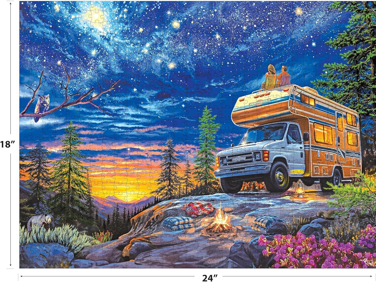 image:imageRoseArt My Happy Place 750 Piece Jigsaw Puzzle for AdultsCamper Night