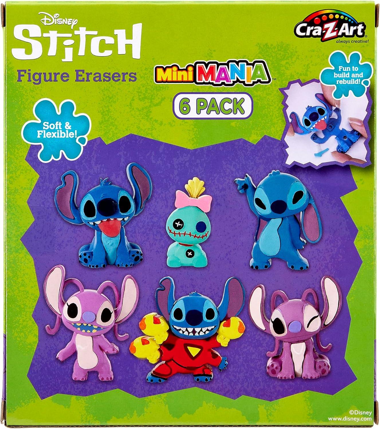 image:imageStitch Surprise 3 Pack Mini Figure Erasers Get 3 Real Flexible Erasers to Assemble Use and Collect Great for Back to School Blind Bag Inspired Kids Toy6 Pack